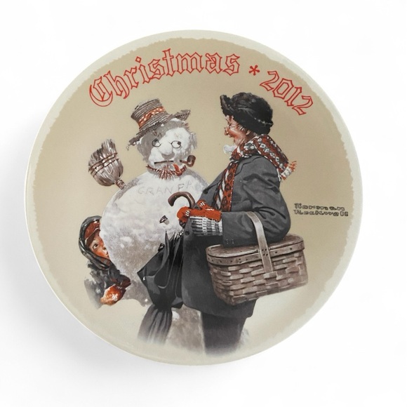Norman Rockwell Other - Norman Rockwell Surprise Grandma 2012 Christmas B2527 Numbered Plate COA NEW